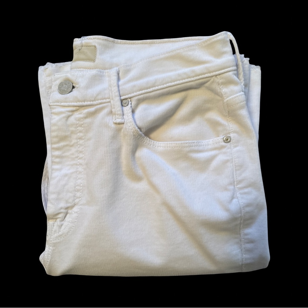 MOTHER Off-White Denim Courduroy Jeans - Picture 6 of 13